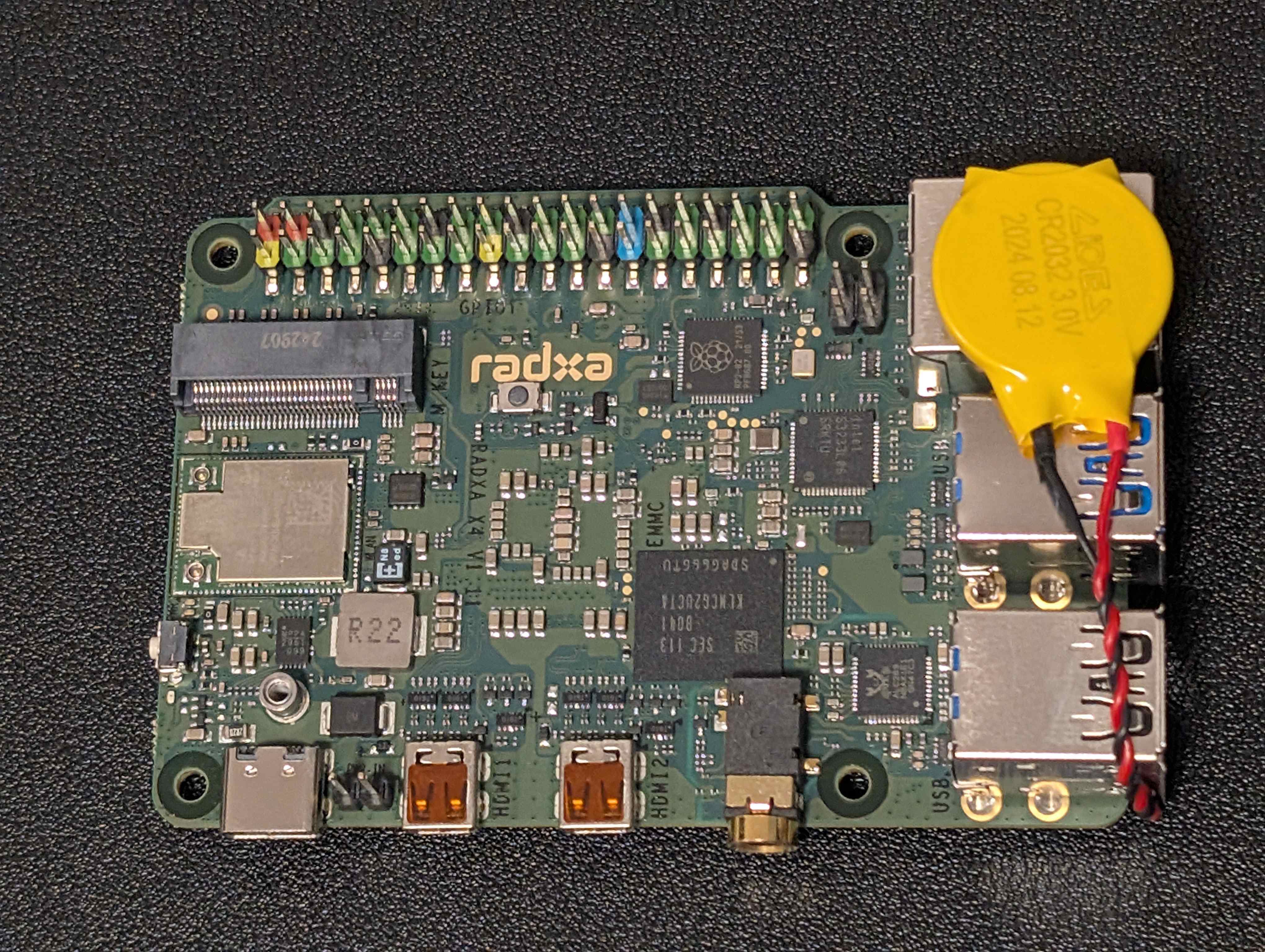 RTC Battery stuck onto I/O ports for a lack of a better mounting space